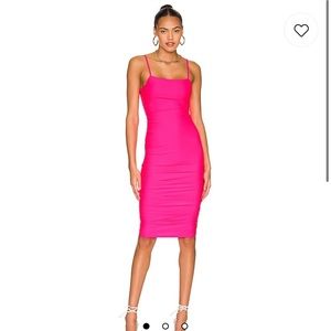 Yovanna Midi Dress in Hot Pink